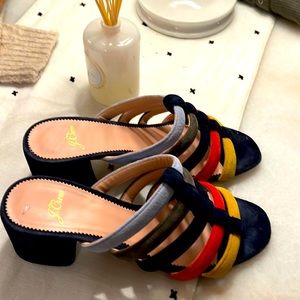 NEW J. Crew Penny Strappy Suede Slide Sandal